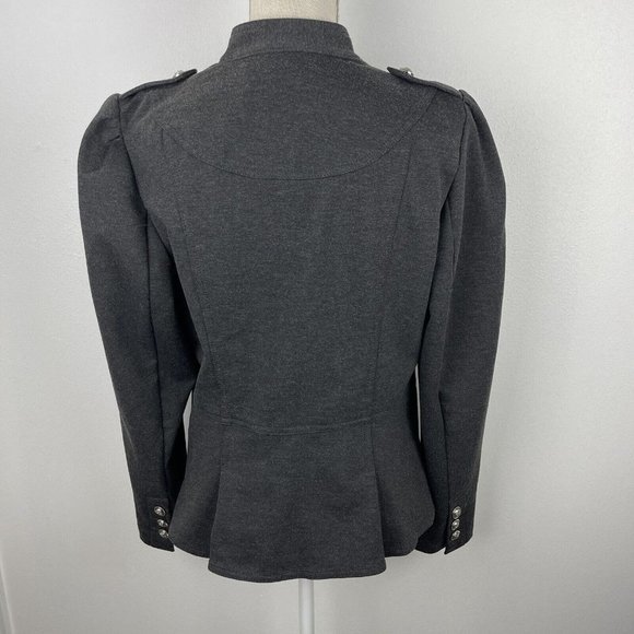 INC INTERNATIONAL CONCEPTS Women's Military Style Ponte Knit Jacket Large Gray - Picture 5 of 16